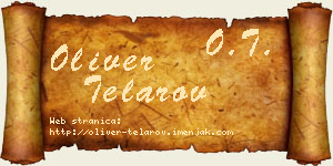 Oliver Telarov vizit kartica